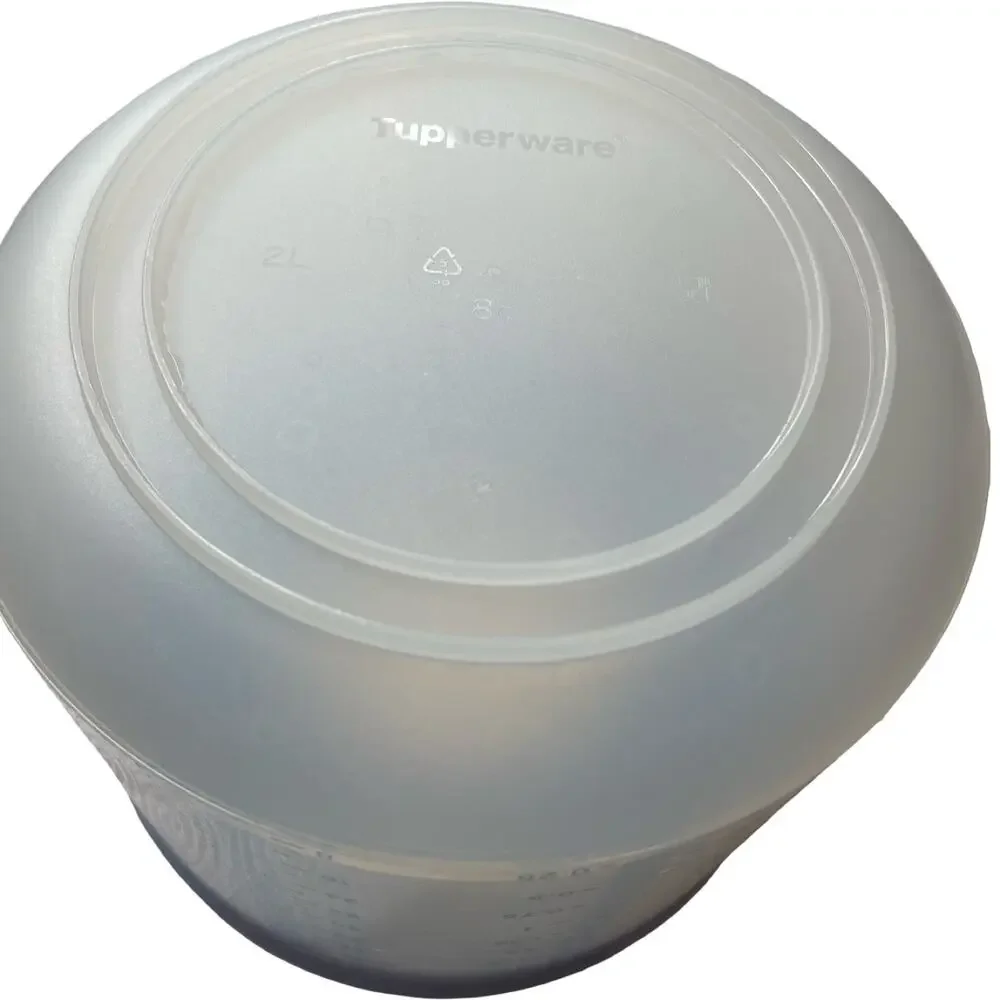 Tupperware Mix N Stor 8 Cup Measuring Pitcher Blue Splatter Lid 7713 7714